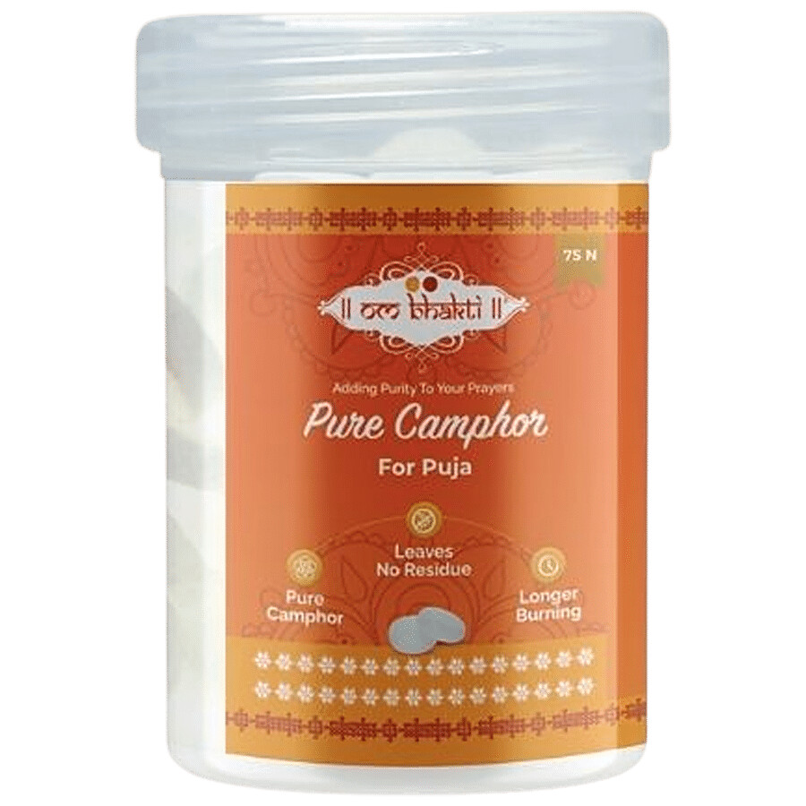 Small Om Bhakti camphor tablets pack for puja use