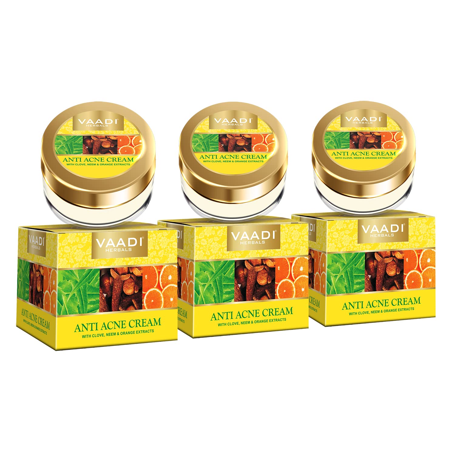 Vaadi Herbals anti acne cream value pack 30 g x 3