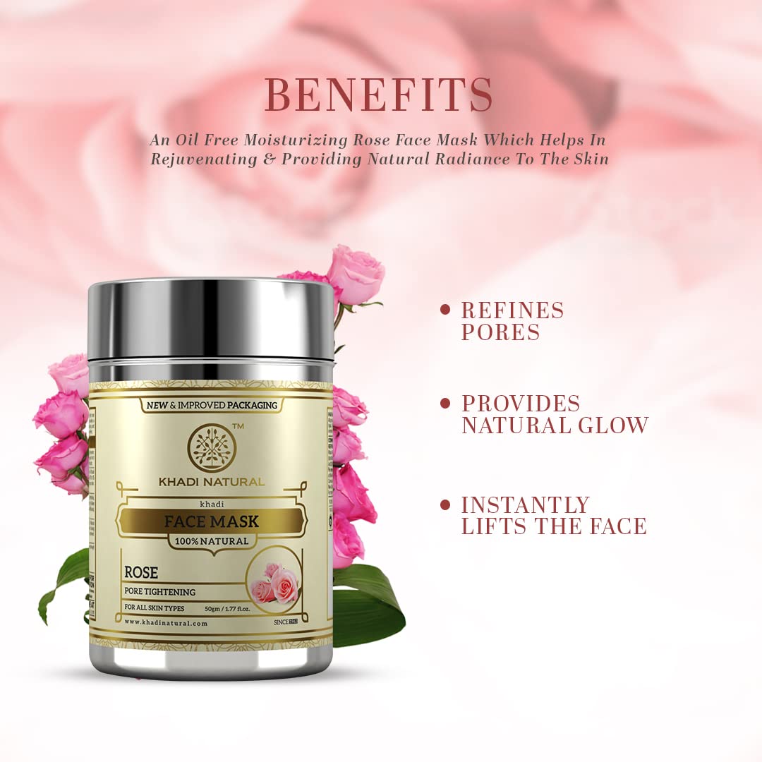 KHADI NATURAL Rose Herbal Face Mask, 50g – view 2
