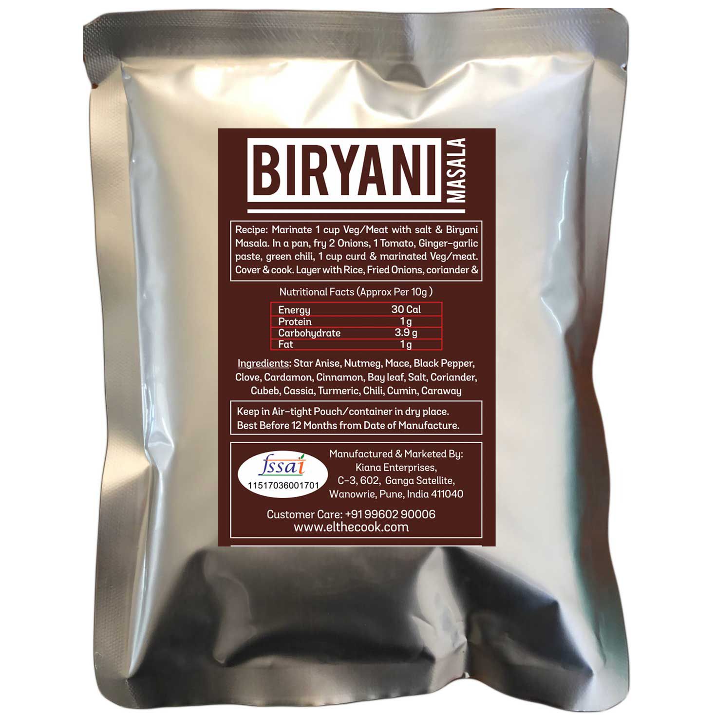 El The Cook Royal Biryani Masala - Bulk Pack 5KG – view 2