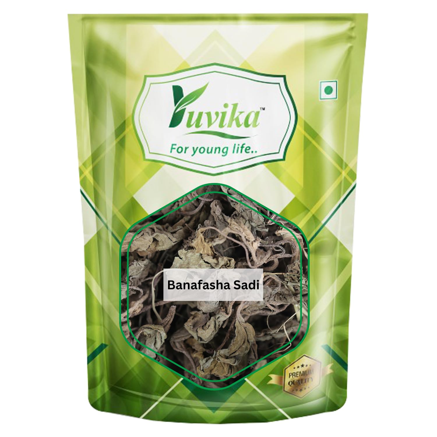 Whole Banafsha Patti leaves in 200 gram Yuvika bag