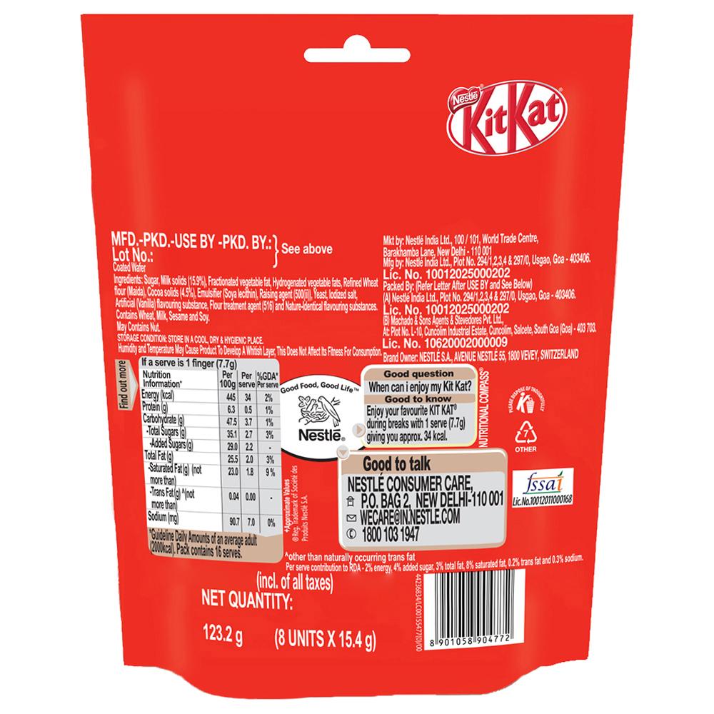 Kitkat Chocolate Share Bag 123.2 G (Pack Of 8) – view 2