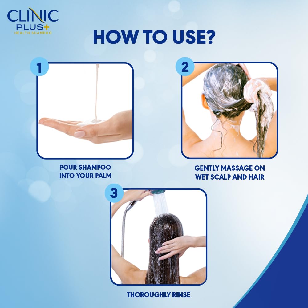 Clinic Plus Strong & Long Shampoo 355Ml, With Milk Proteins & Multivitamins For Healthy And Long Hair - Strengthening Shampoo For Hair Growth – view 7