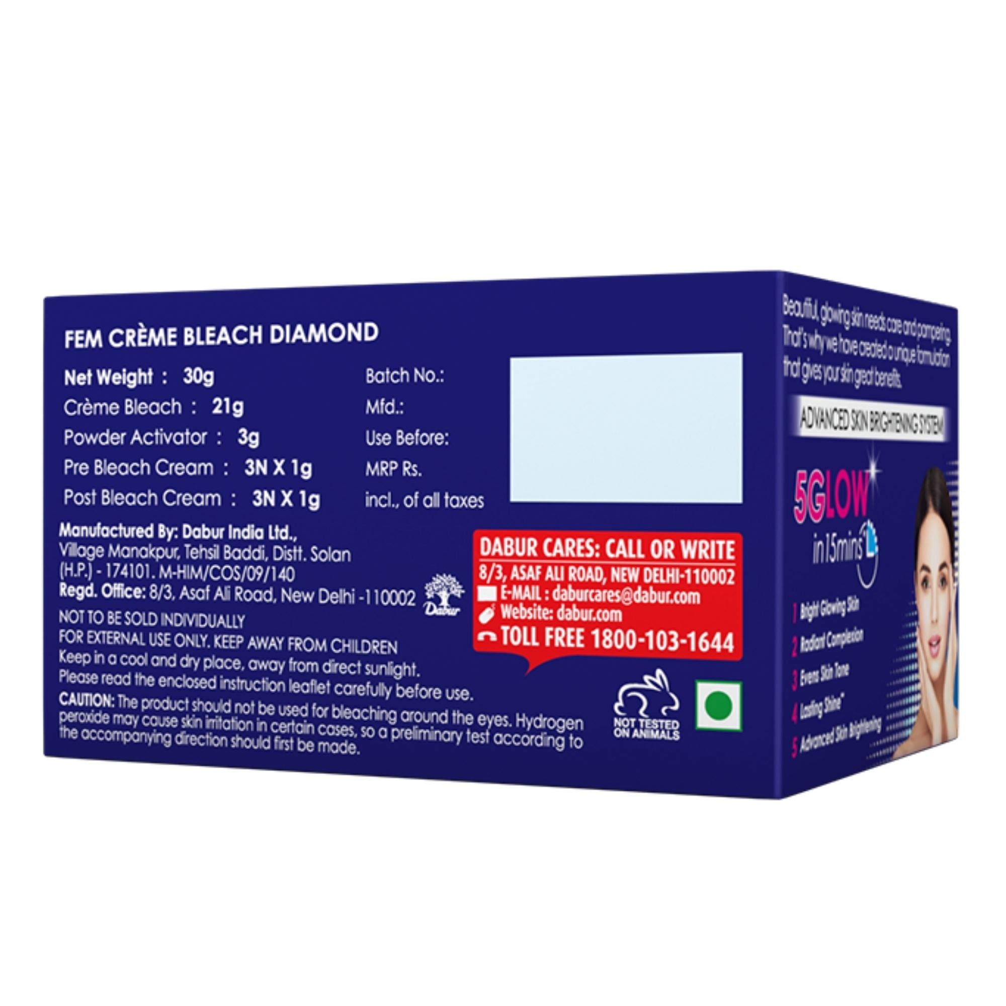 Fem Fairness (Diamond) Crème Bleach - 30g – view 7