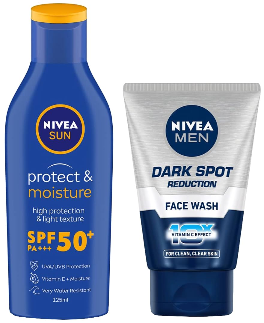 Nivea dark spot face wash with moisturising SPF 50 lotion