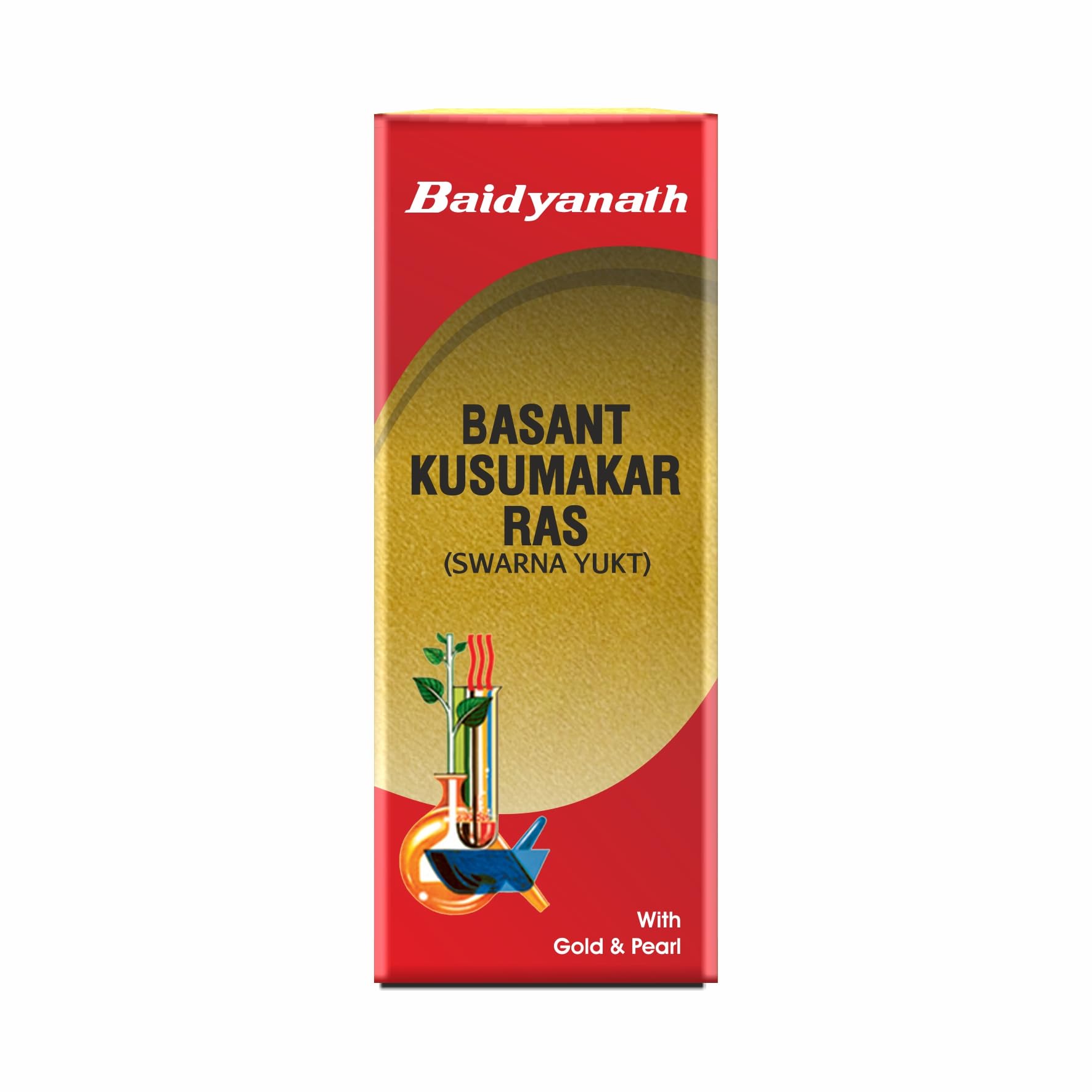Bottle of Baidyanath Basant Kusumakar Ras with 100 tablets