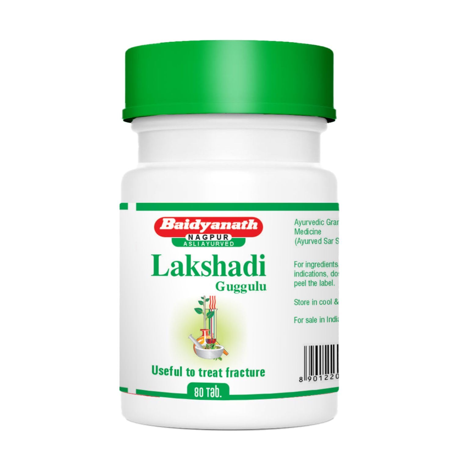 Baidyanath Asli Ayurved Lakshadi Guggulu 80 tablet bottle