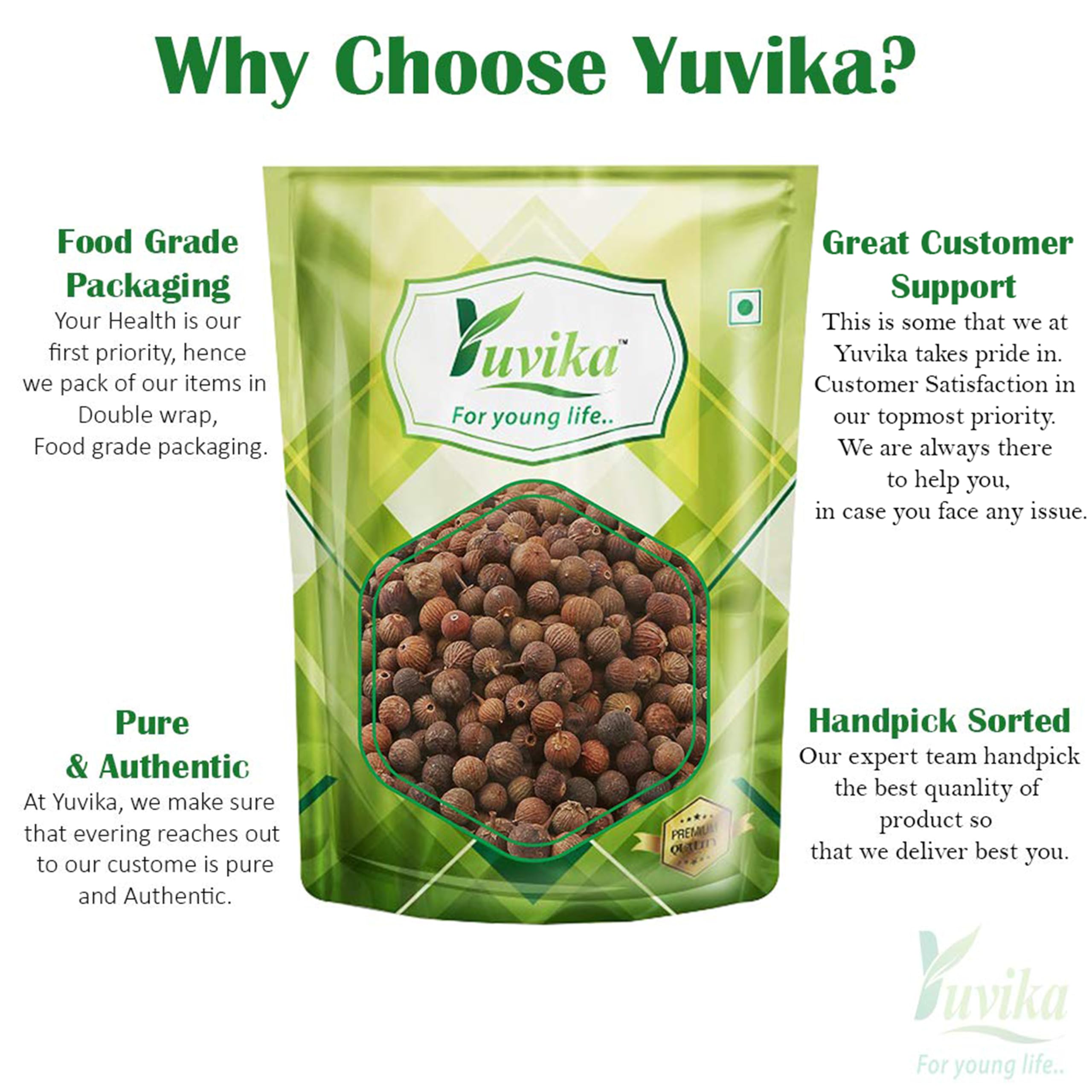 YUVIKA Baibadang - Vaivadang Black - Embelia Ribes - False Black Pepper 200 Grams – view 3