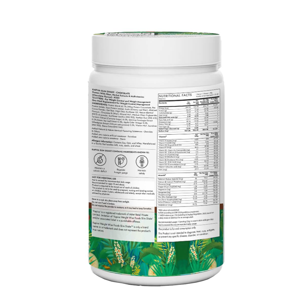 Kapiva Chocolate Slim Shake - Meal Replacement Drink Powered With 7 Ayurvedic Herbs For Healthy Weight Control & Management – view 8