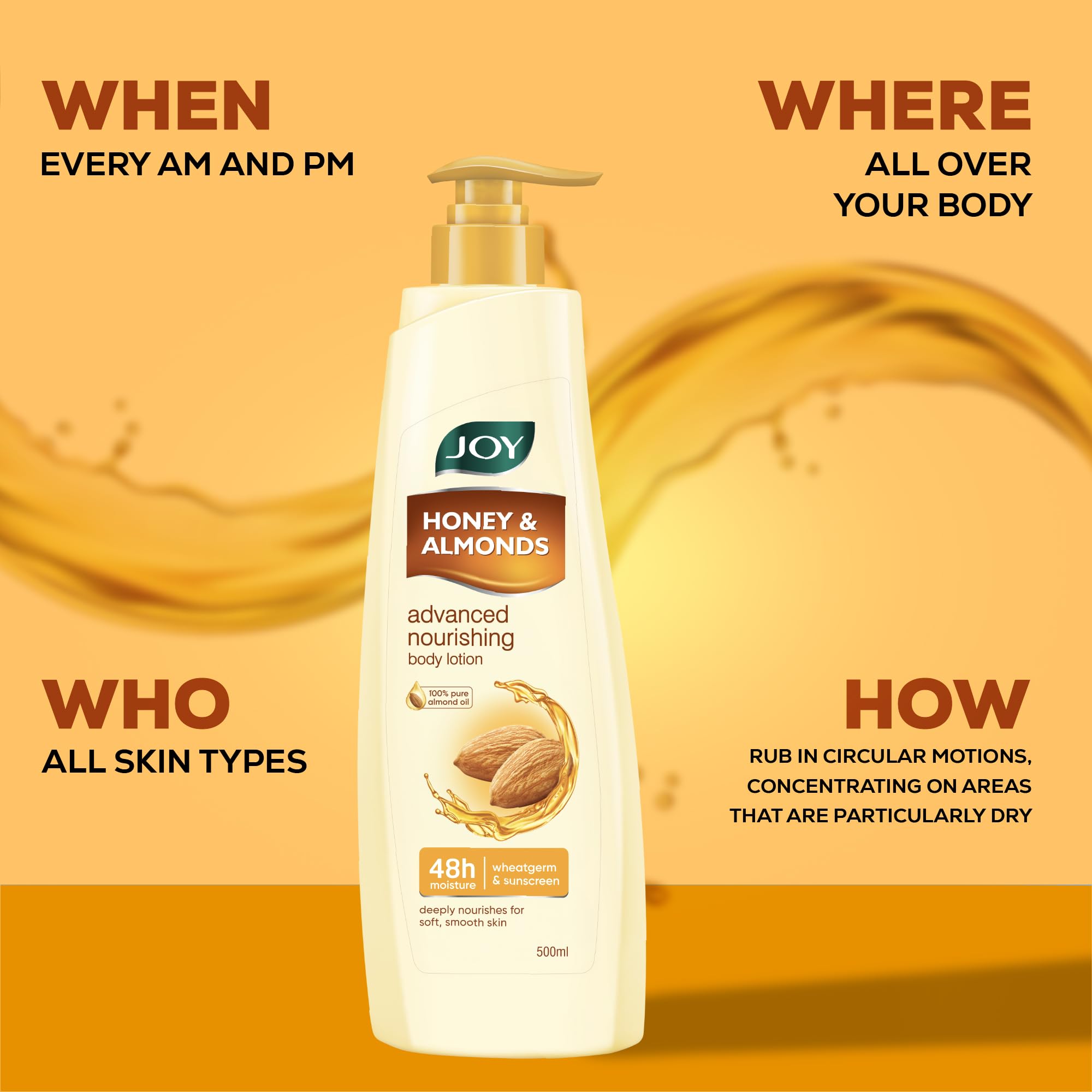 Joy Honey & Almonds Advanced Nourishing Lightweight Summer Body Lotion 500ml – view 8