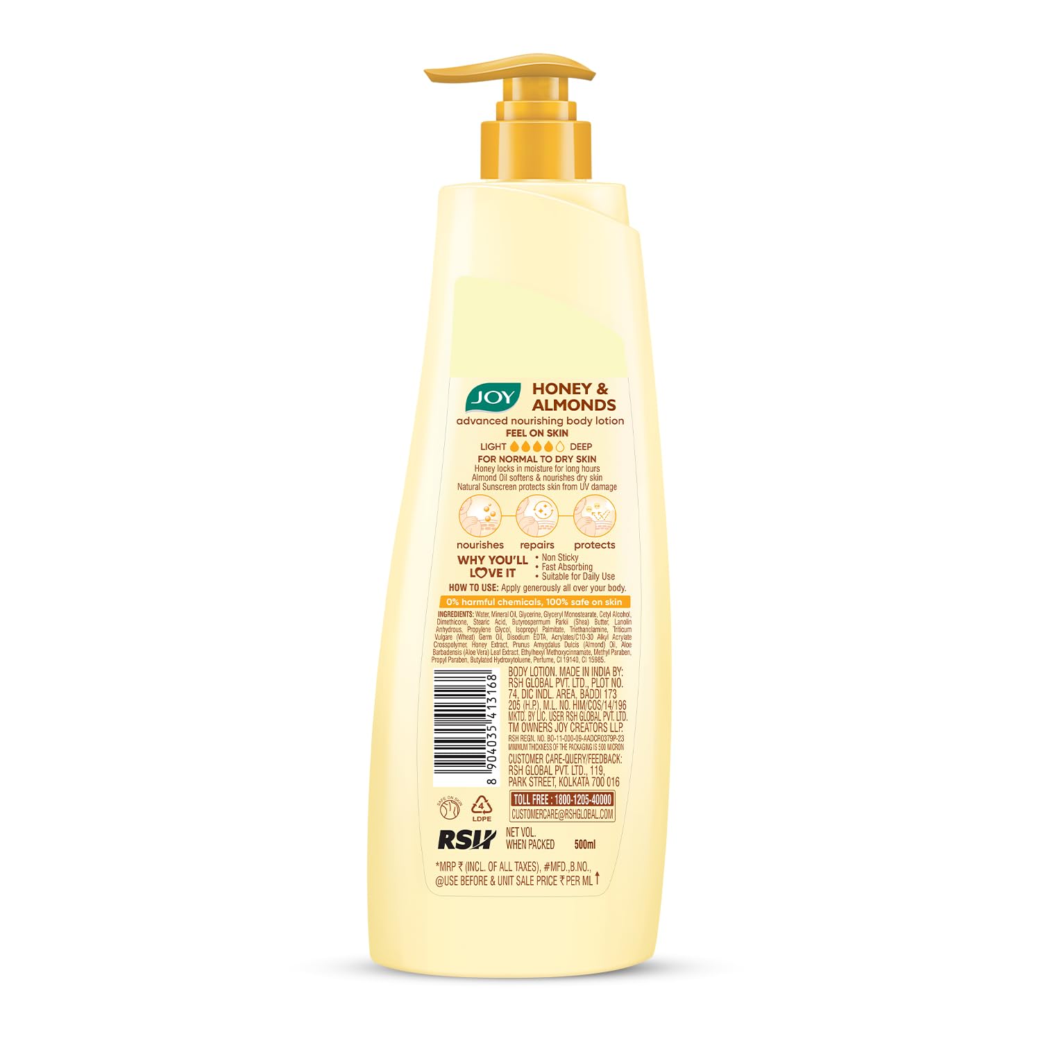 Joy Honey & Almonds Advanced Nourishing Lightweight Summer Body Lotion 500ml – view 9