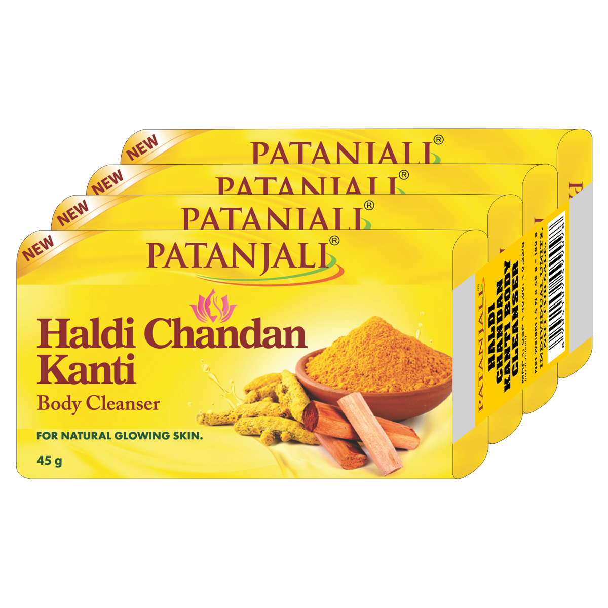 Patanjali Haldi Chandan Kanti Body Cleanser Pack of 4 180 g – view 1
