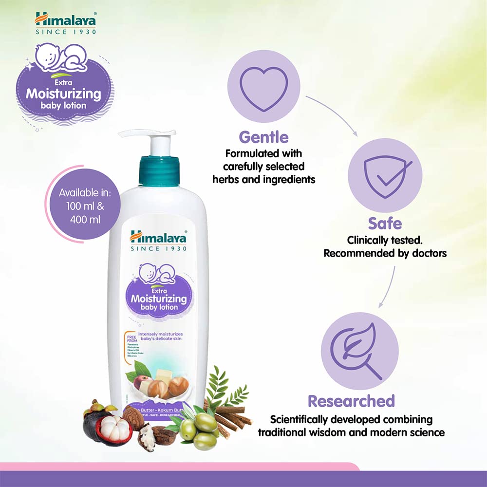 Himalaya Extra Moisturizing Baby Lotion 400 ml, White, (7004789) – view 5