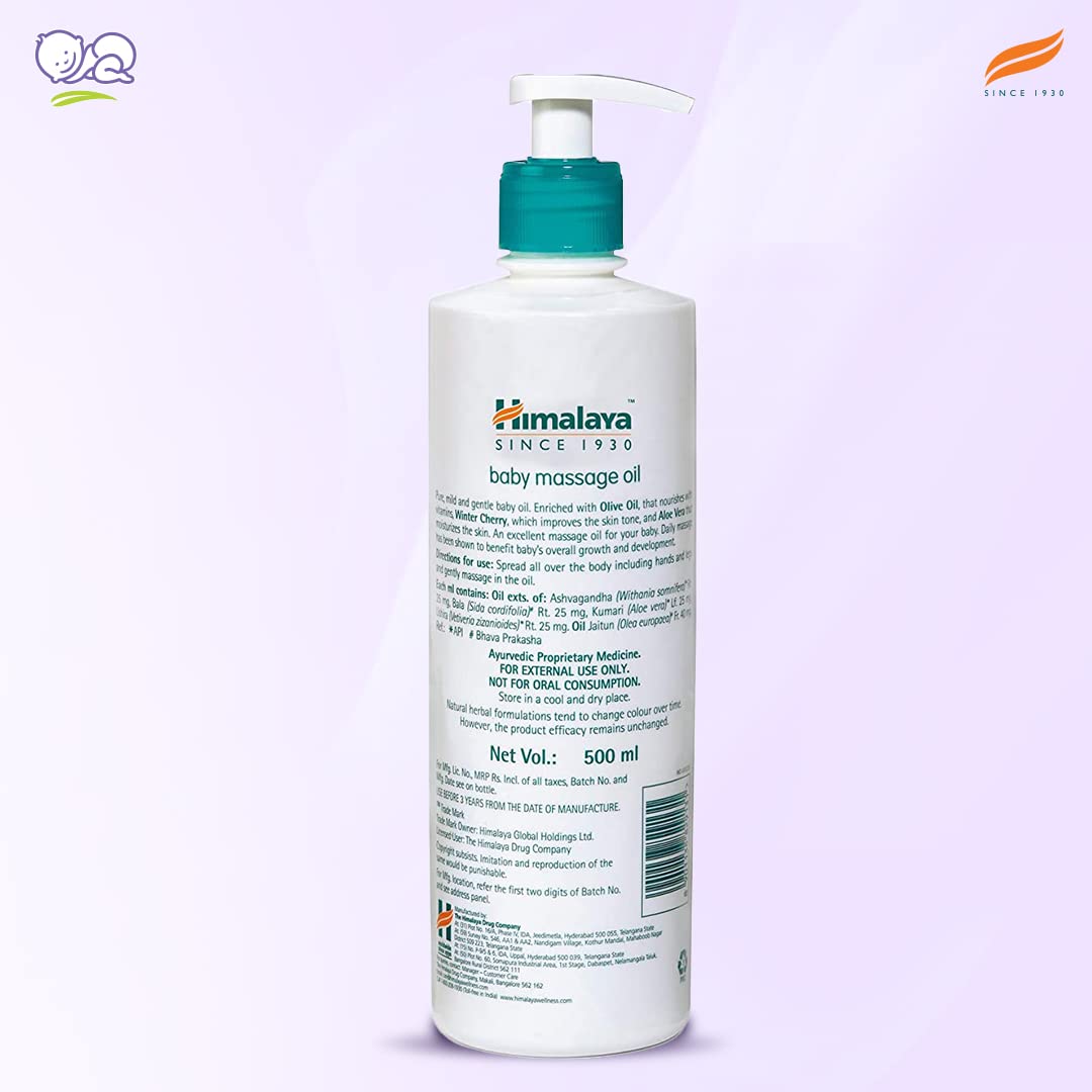 Himalaya Face Body Oil Baby Massage Oil For All Skin Types (500 ML) – view 6