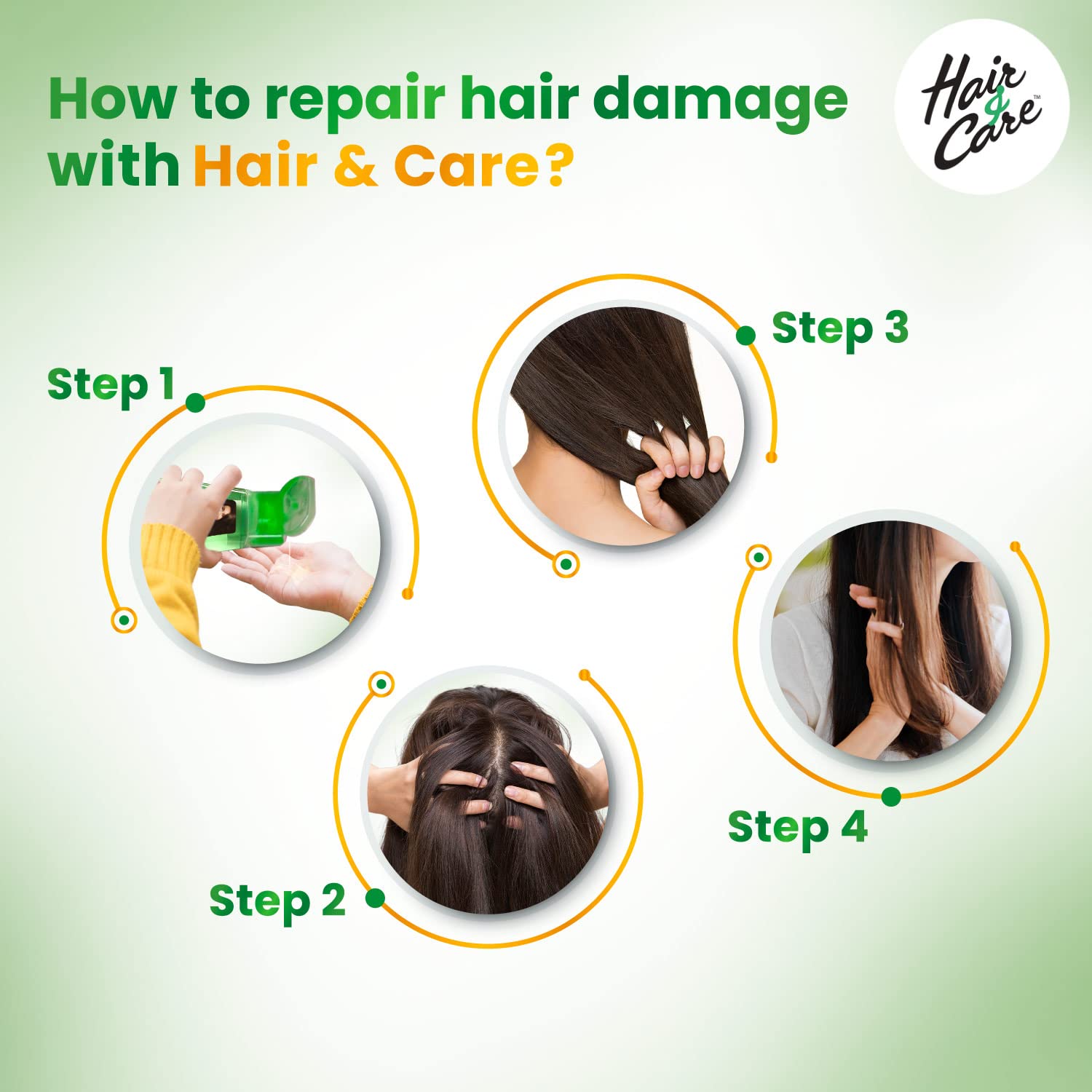 Hair & Care Damage Repair Non-Sticky Hair Oil with Aloe Vera, Olive Oil & Green Tea, 500 ml – view 5