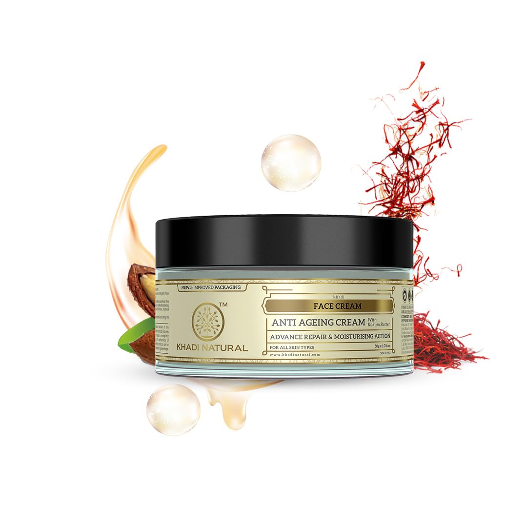 Khadi Natural 50g anti ageing cream jar for face care