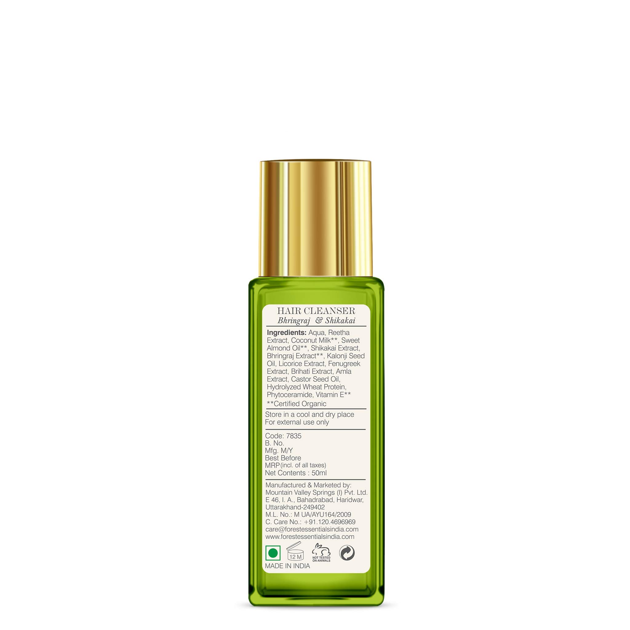 Forest Essentials Hair Cleanser Bhringraj and Shikakai, 50ml & Forest Essentials Hair Conditioner Bhringraj and Shikakai, 50ml – view 4