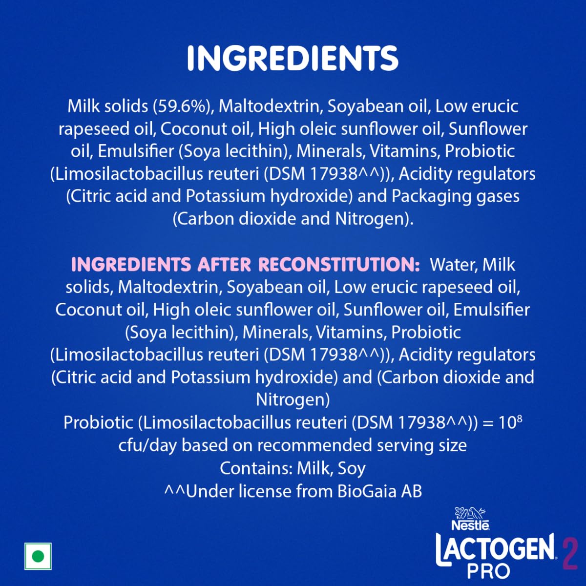 Lactogen Pro 2 Powder, Follow-Up Formula With Probiotic, Infant, After 6 Months Up To 12 Months, Bag-In-Box Pack, 400G – view 5