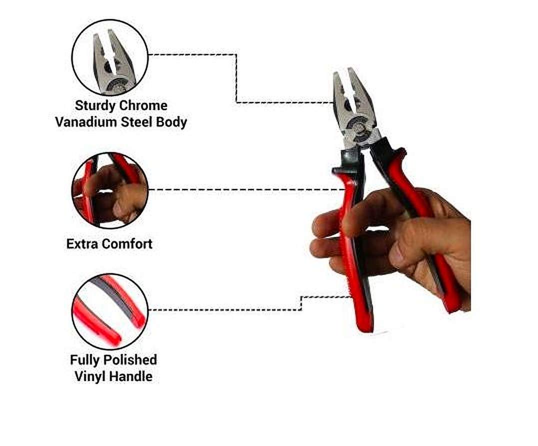 IONIX Hand Tool Set, Tool Set for Home use, Tool kit for Home use, Essential Tool kit for Home, Tool Set for Home use (Screwdriver and Plier Set) – view 4