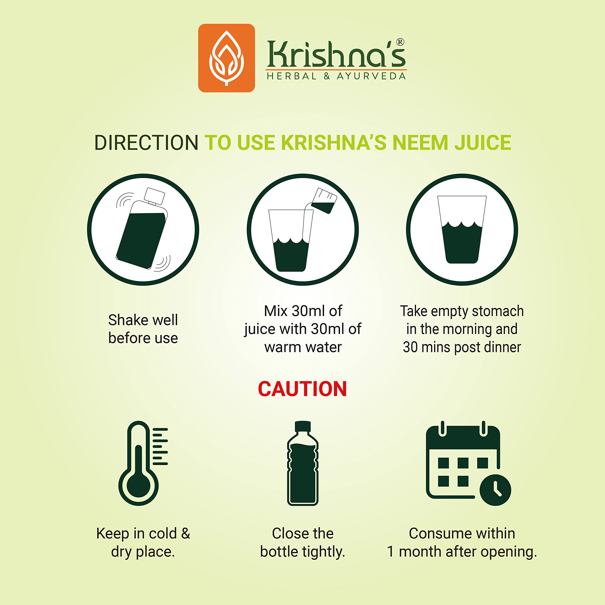 KRISHNA'S HERBAL & AYURVEDA Neem Juice 1000 Ml Hand Picked Fresh And Green Neem Leaves From Rajasthan – view 4