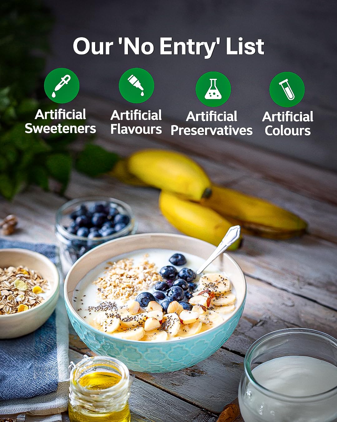 Muesli Fruit and Nuts 1.2kg by True Elements- With Real Fruits & Almonds – view 4