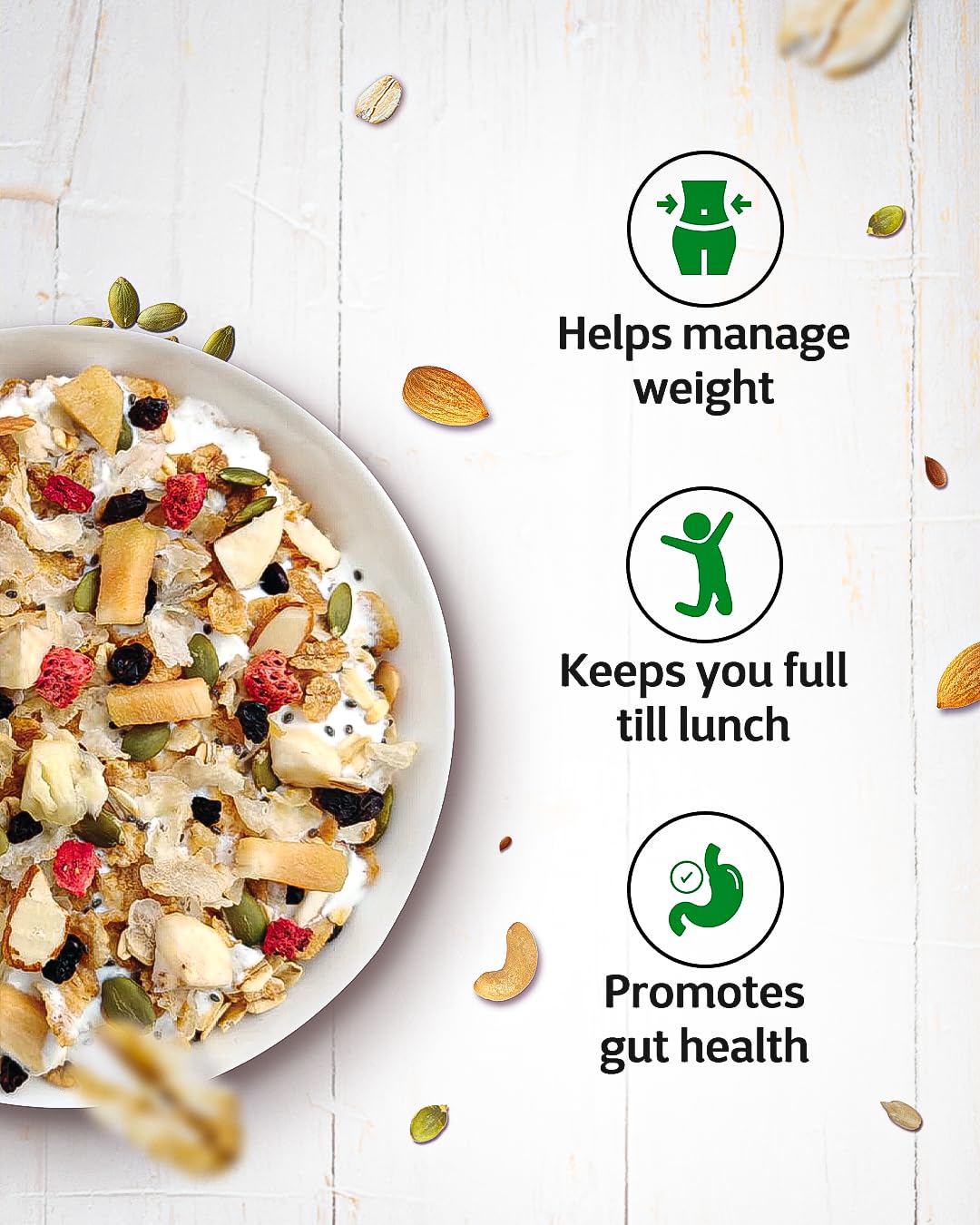 Muesli Fruit and Nuts 1.2kg by True Elements- With Real Fruits & Almonds – view 8