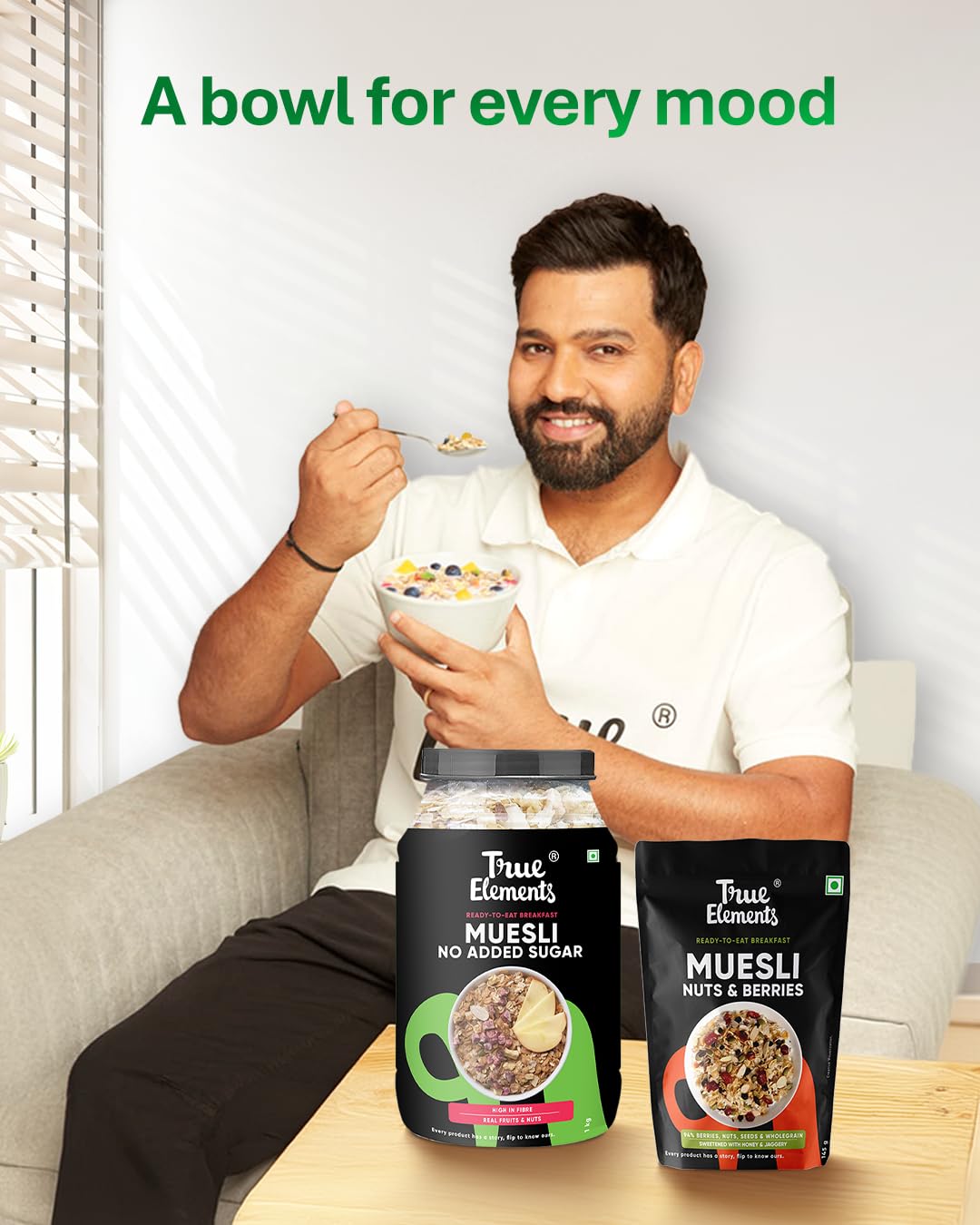 Muesli Fruit and Nuts 1.2kg by True Elements- With Real Fruits & Almonds – view 9