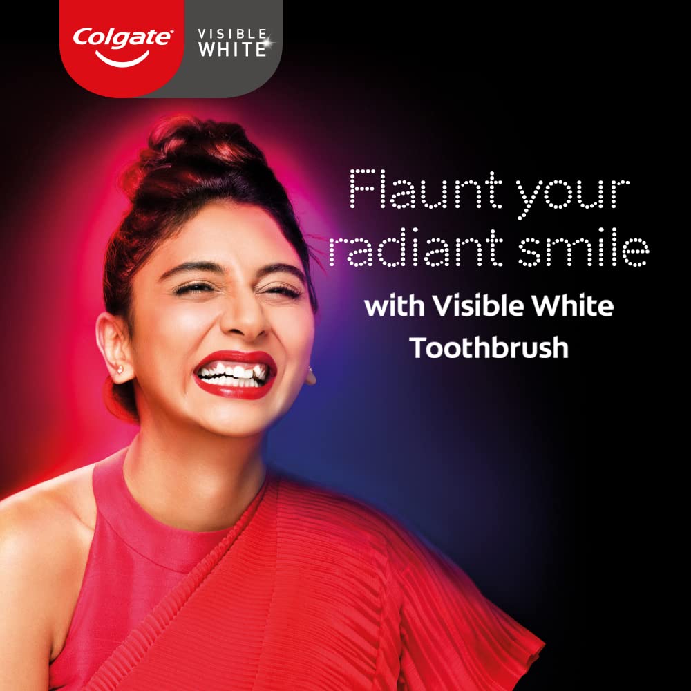 Colgate Visible White O2 Manual Toothbrush for adults- 2 Pcs, Helps prevent Bad Breath, Cavities, Enamel & Gum Problems. – view 6
