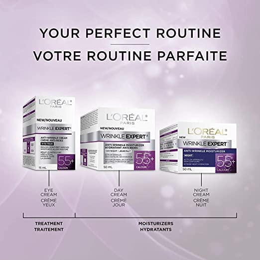 L'Oreal Paris 55+ Calcium Night Cream for Wrinkle (Combination, Normal Skin) 50ml – view 6