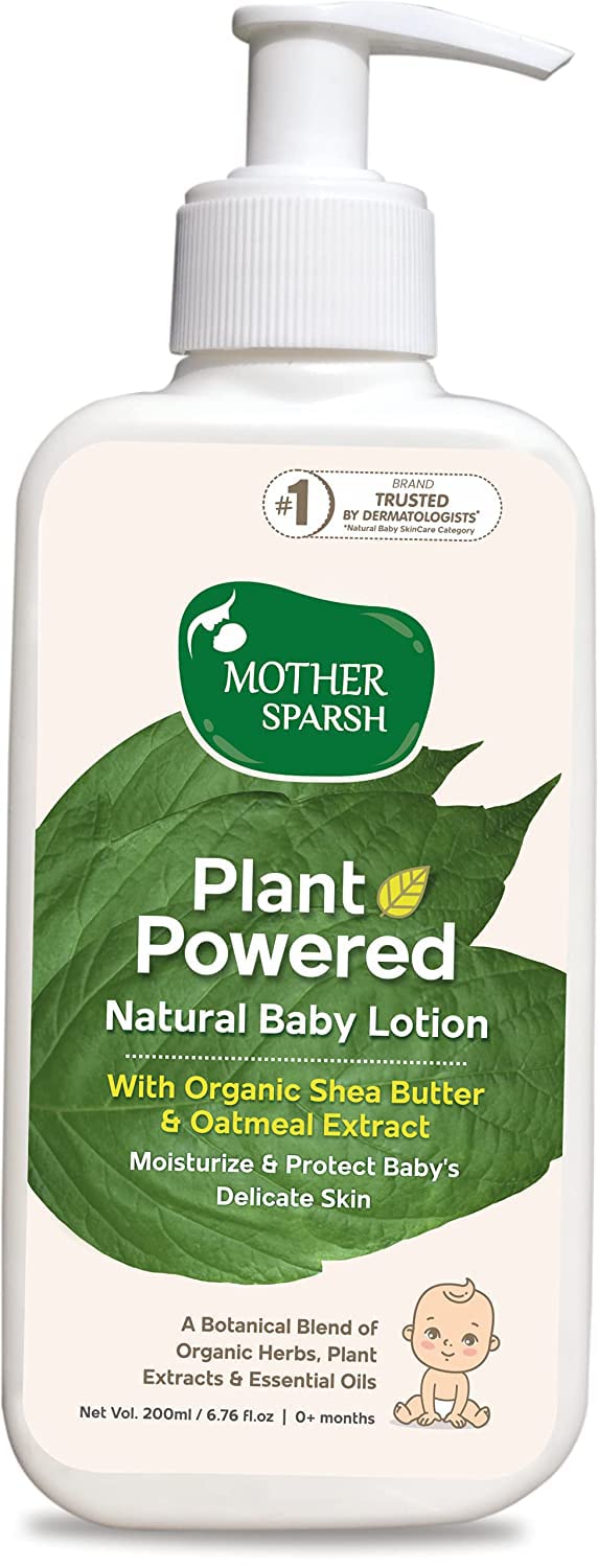 Mother Sparsh plant powered baby lotion 200ml front bottle view