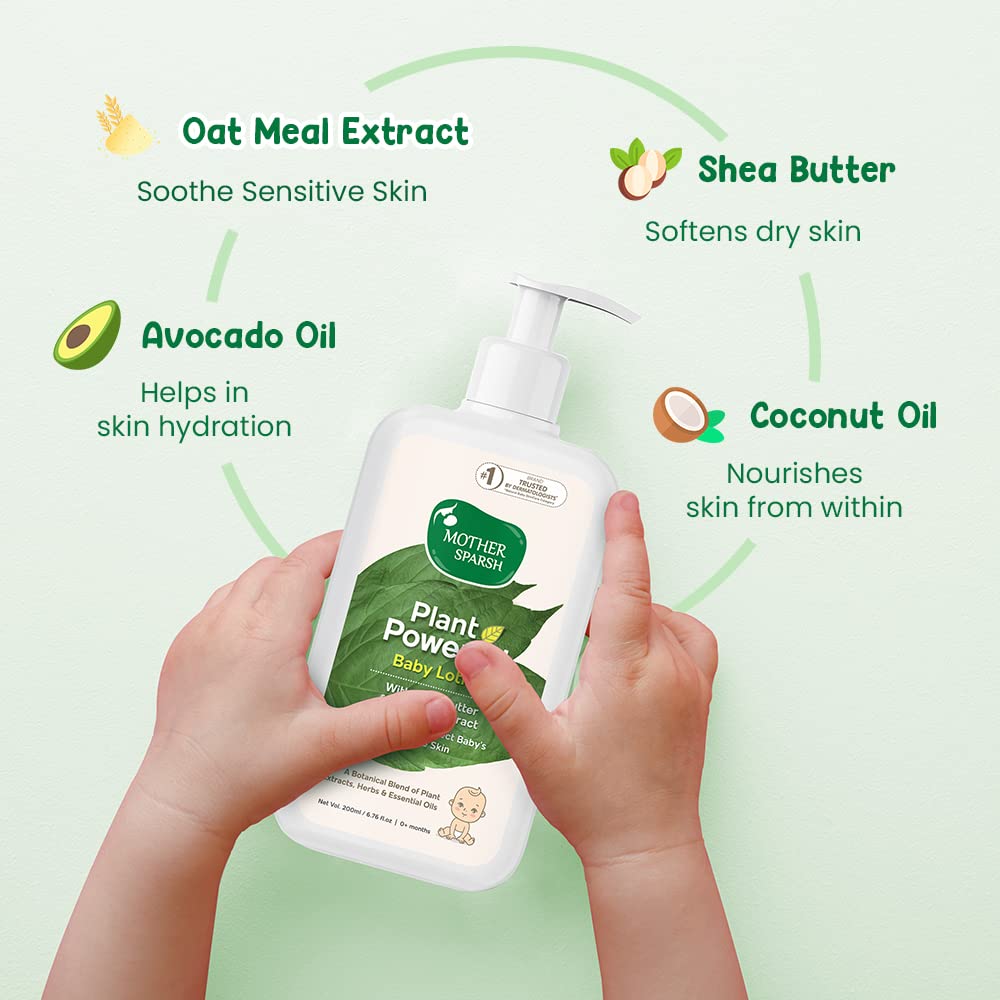 Mother Sparsh Plant Powered Natural Baby Lotion With Organic Shea Butter & Oatmeal Extract – view 2