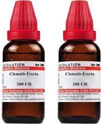 Two 30 ml Clematis Erecta 200 CH liquid bottles