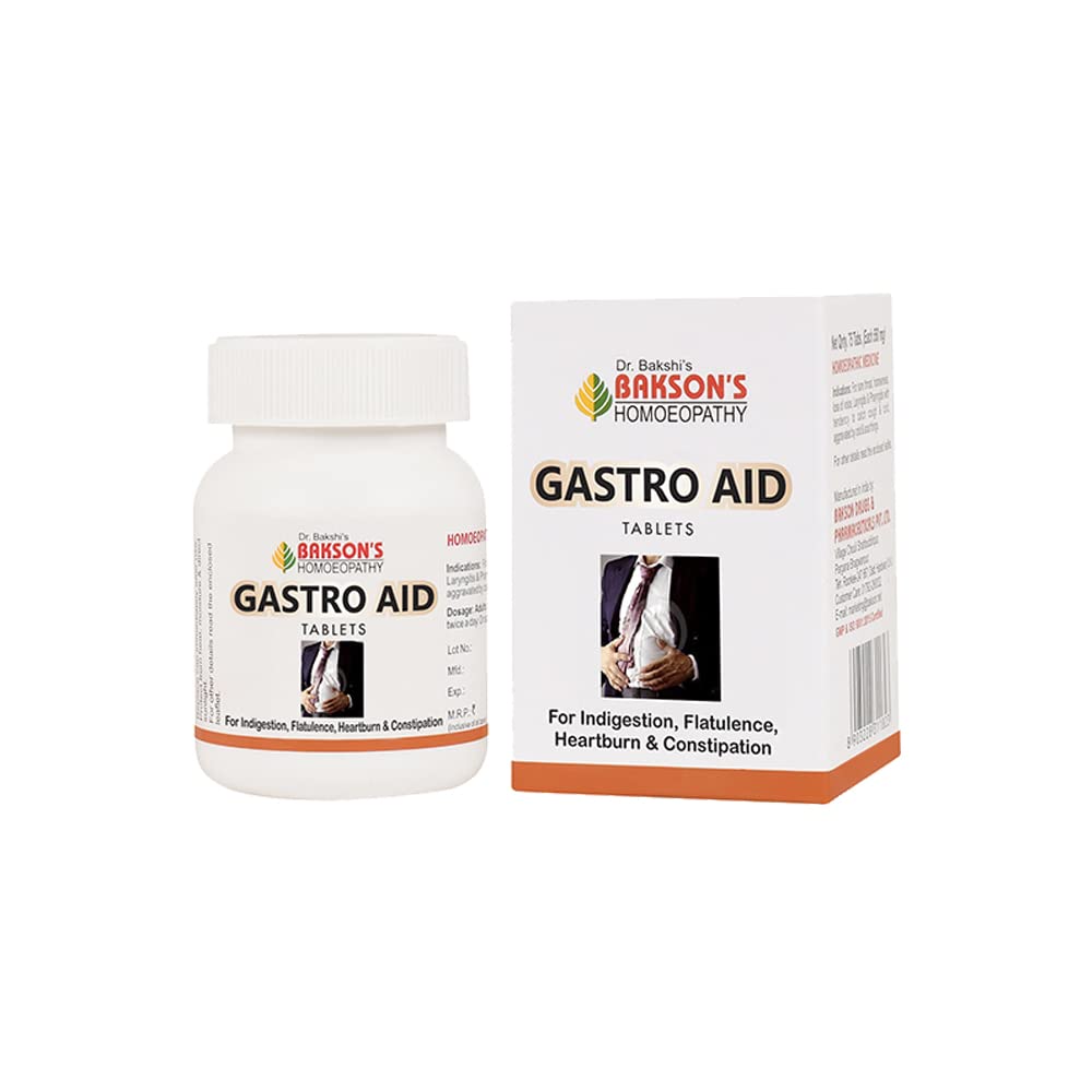 Bakson Homoeopathy Gastro Aid tablets pack, 75 count