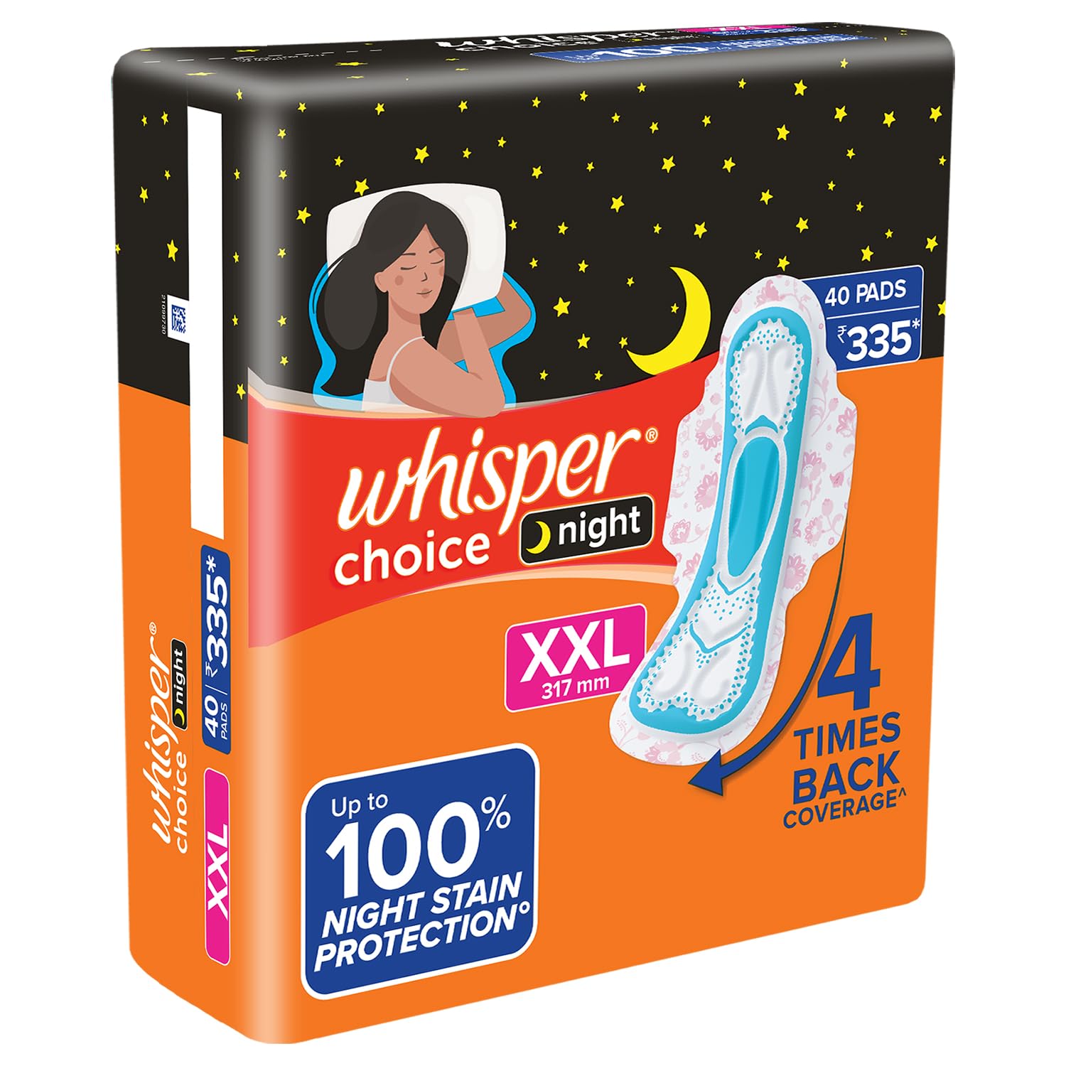 Whisper Ultra Overnight Sanitary Pad For Women With Wings - XXl, 40 Pads – view 2