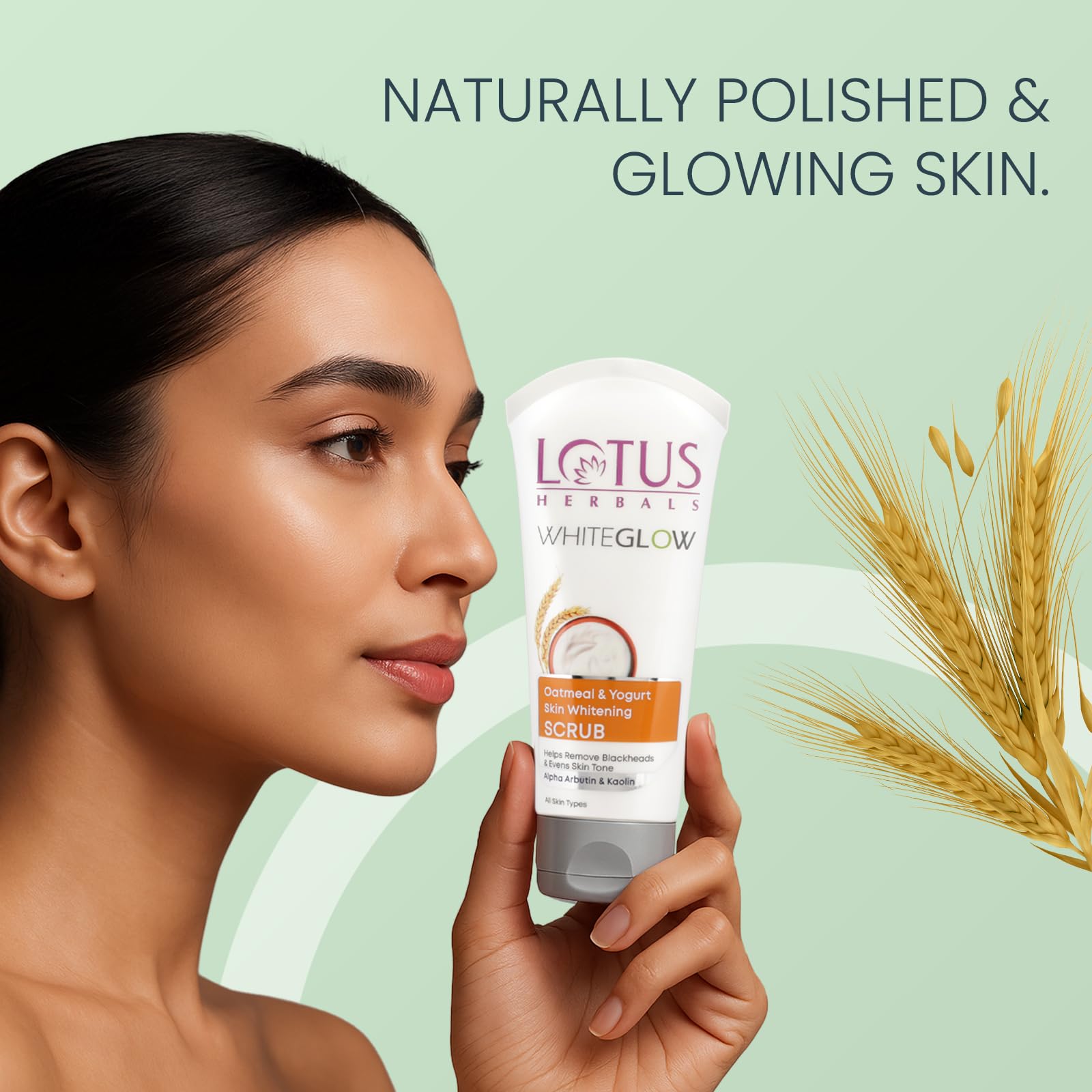 Lotus Herbals WhiteGlow Skin Brightening Oatmeal & Yogurt Scrub – view 3