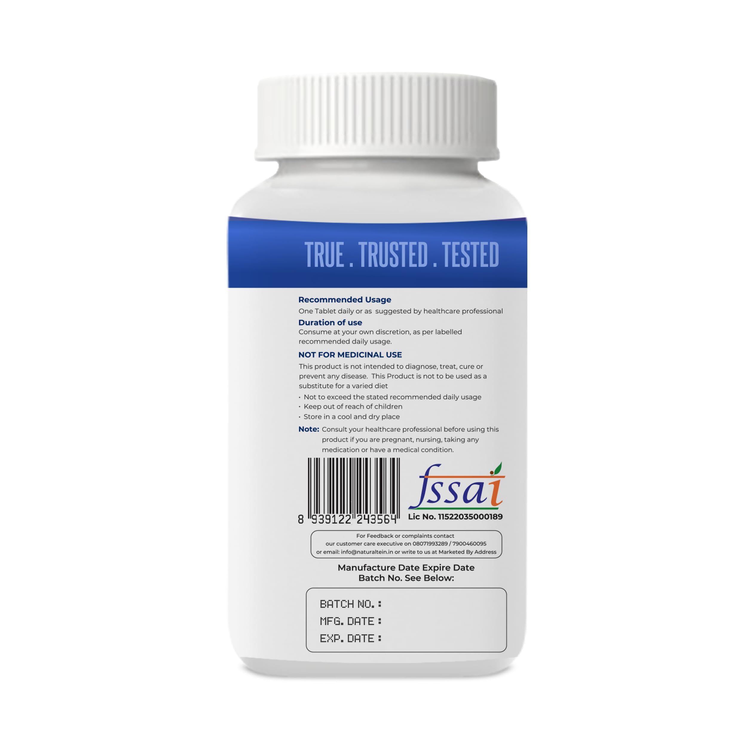 Naturaltein Magnesium Glycinate 550mg – view 2