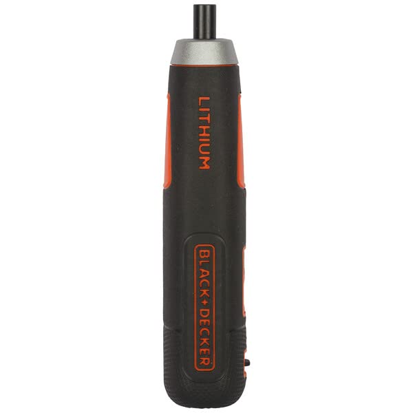 BLACK+DECKER BD40K27 4V 6.35mm Li-ion Cordless Screwdriver with E-Clutch and Intelligent Torque System with 2 LED Worklights & 27-Piece Accessories for Home & DIY Use, 1 Year Warranty, ORANGE & BLACK – view 5