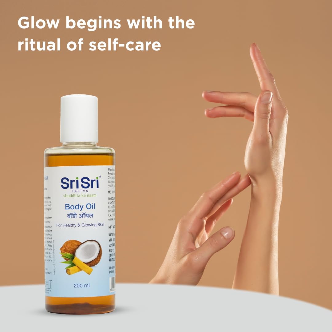Sri Sri Tattva shuddhta ka naam Body Oil, 200ml (Single Pack) – view 5