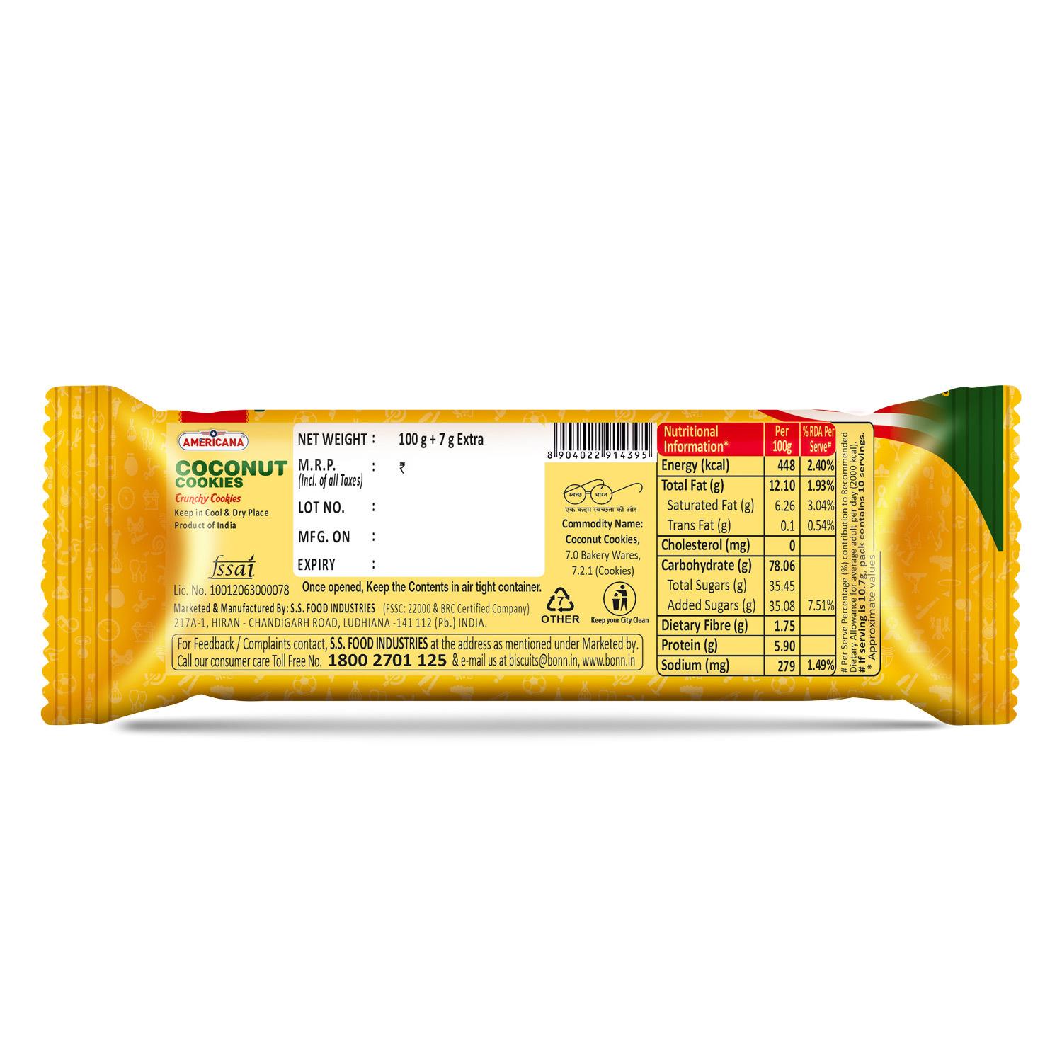 Bonn Americana Coconut Cookies 107Gms ( Pack Of 10) – view 2