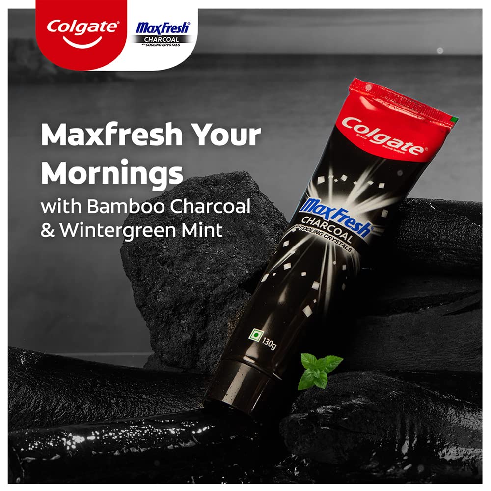 Colgate MaxFresh Toothpaste, Black Gel Paste with Charcoal for Super Fresh Breath, 260gm – view 4
