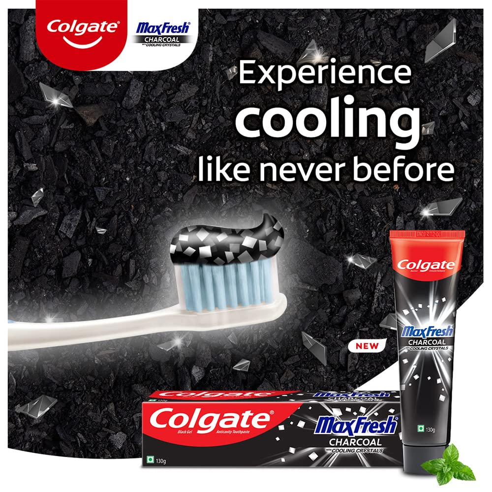 Colgate MaxFresh Toothpaste, Black Gel Paste with Charcoal for Super Fresh Breath, 260gm – view 5