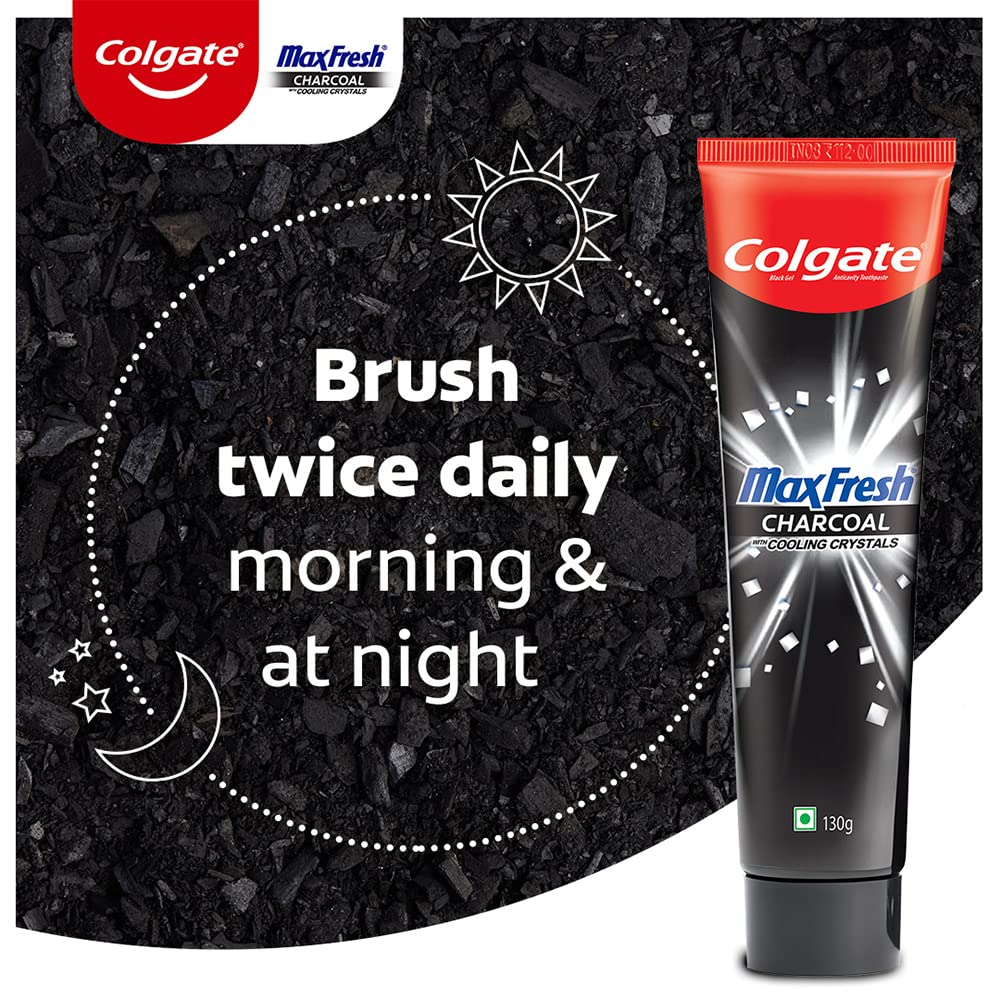 Colgate MaxFresh Toothpaste, Black Gel Paste with Charcoal for Super Fresh Breath, 260gm – view 6