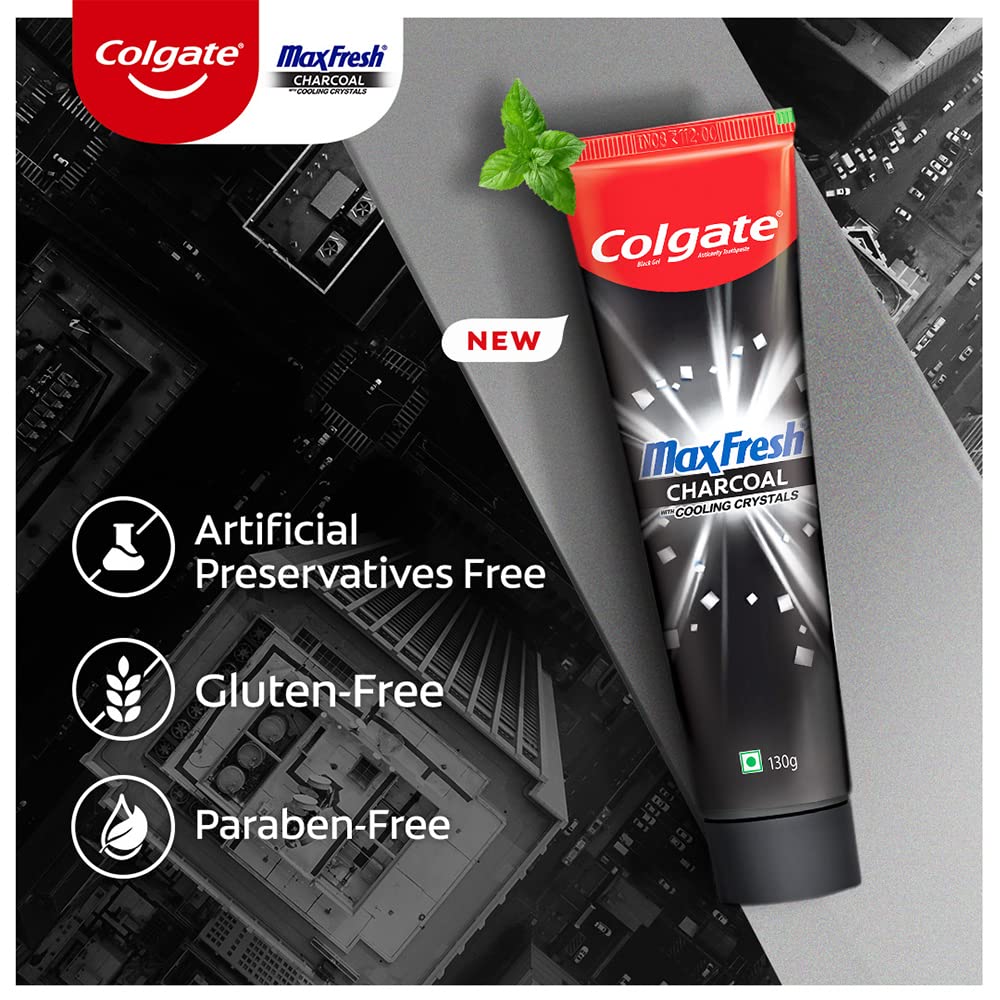 Colgate MaxFresh Toothpaste, Black Gel Paste with Charcoal for Super Fresh Breath, 260gm – view 8
