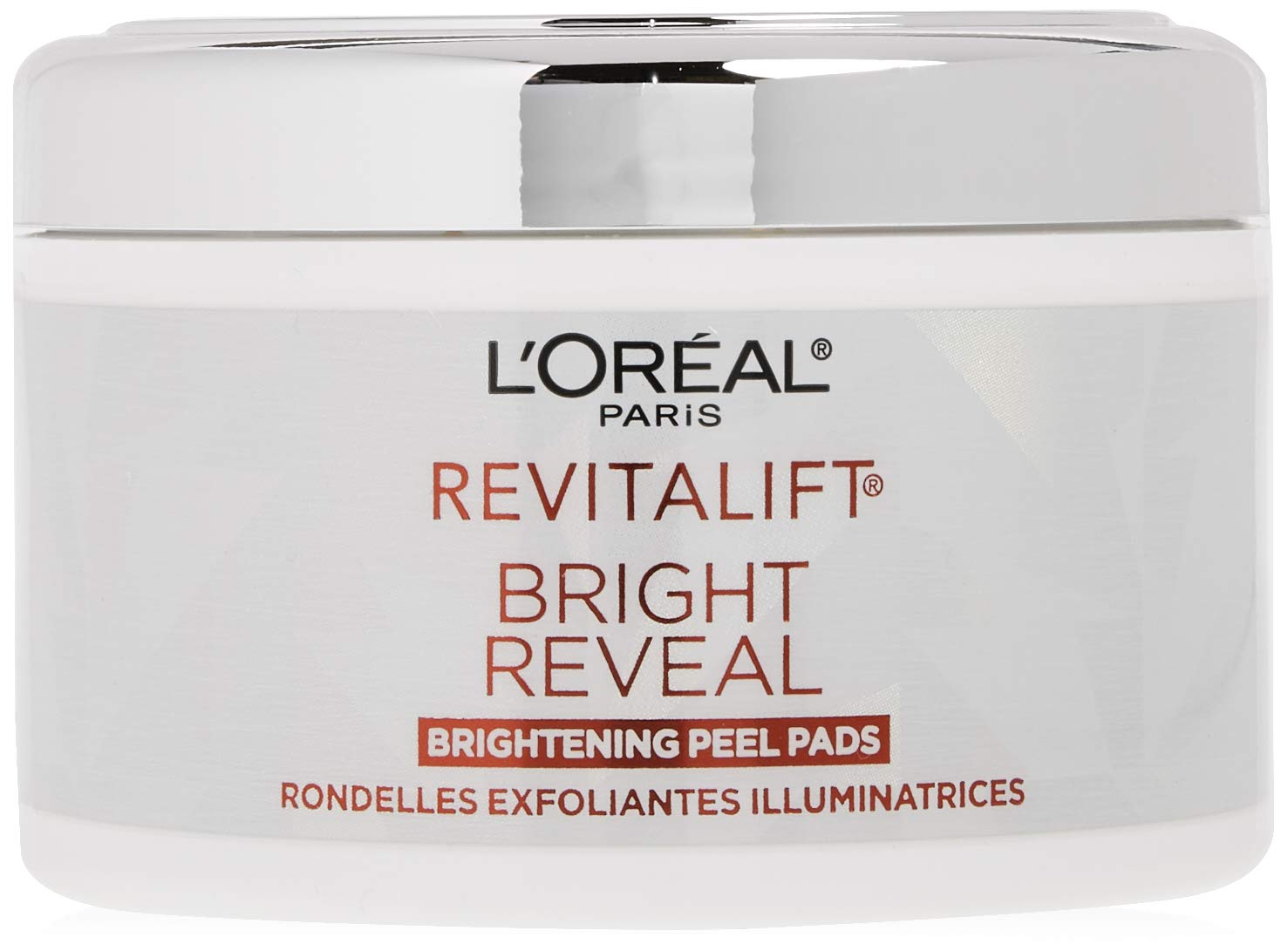 Revitalift Bright Reveal glycolic acid peel pads container 30 count