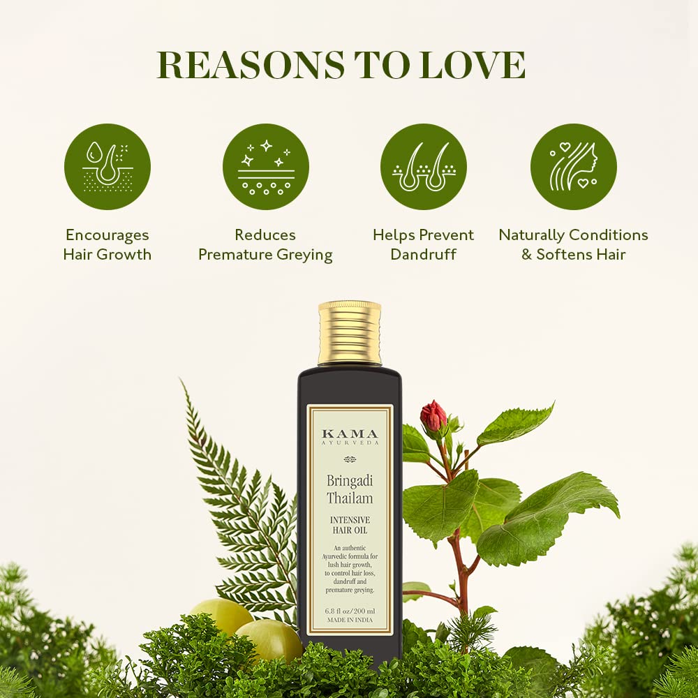 Kama Ayurveda Bringadi Intensive Hair Treatment Oil, 200ml(Hair Oil) – view 2