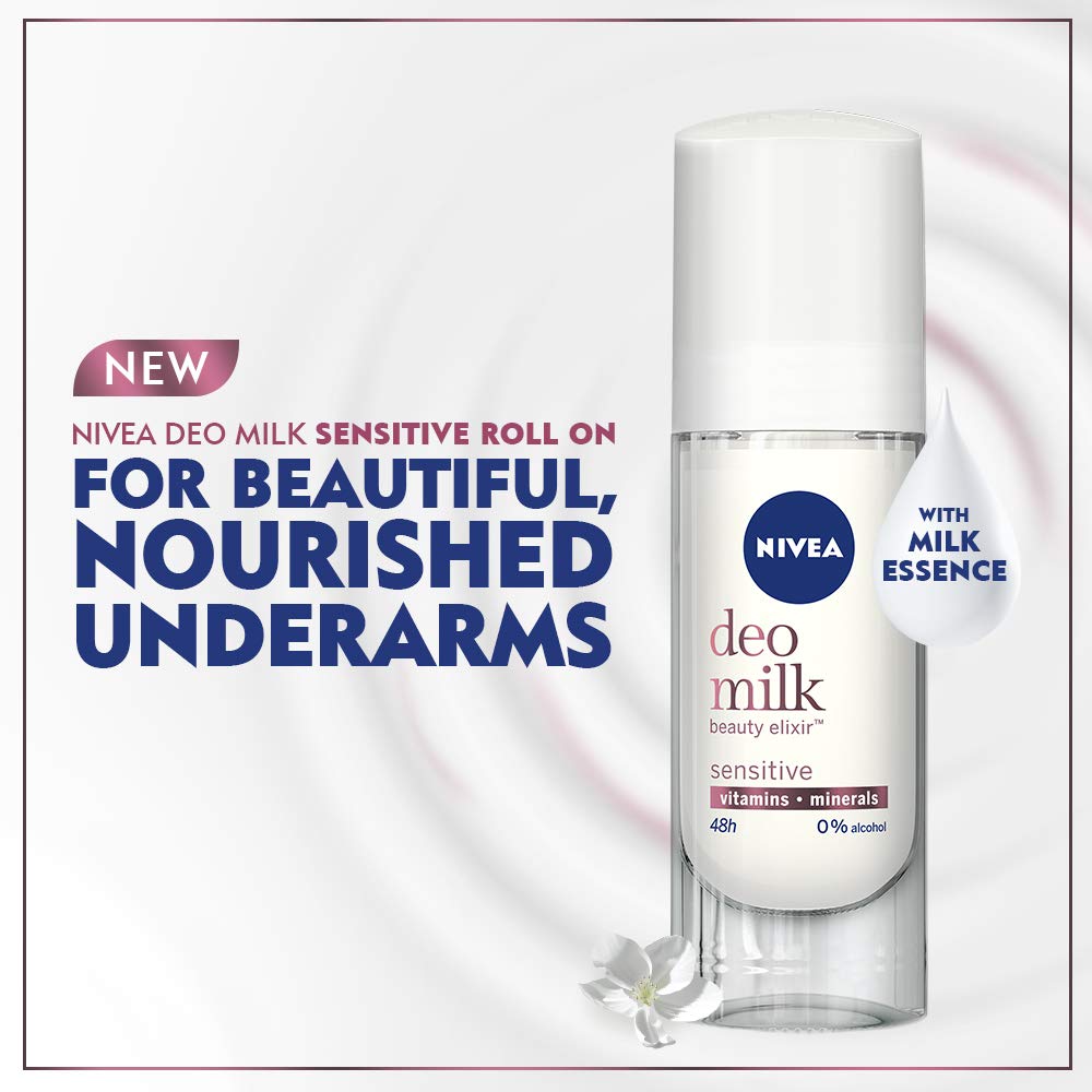 Nivea Deodorant, Deo Milk Sensitive Roll On For Women, 40 ml – view 2
