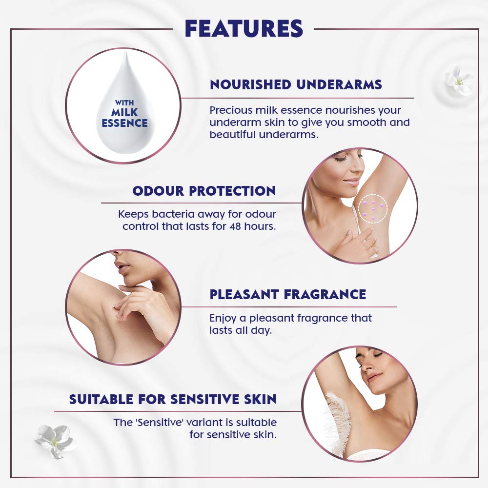 Nivea Deodorant, Deo Milk Sensitive Roll On For Women, 40 ml – view 3