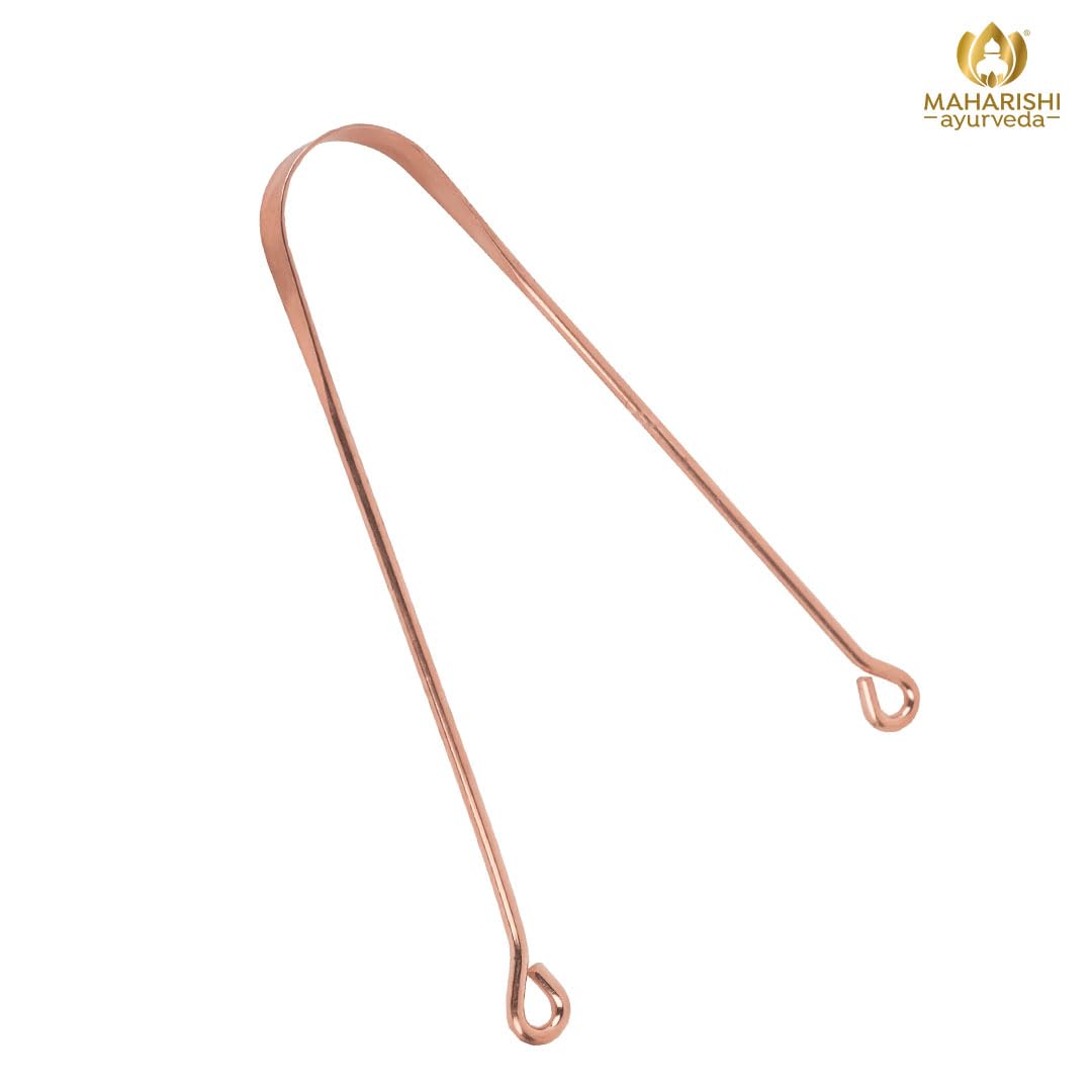 Maharishi Ayurveda Ayurdent Tongue Cleaner for Kids Ages 10+ and Adults - Premium Ayurvedic Copper Oral Hygiene Tongue Scraper Tool for Effective Bacteria & Plaque Removal (Pack of 1) – view 4