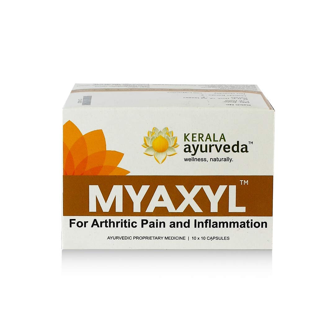 Myaxyl Ayurvedic pain relief capsules pack, 100 count