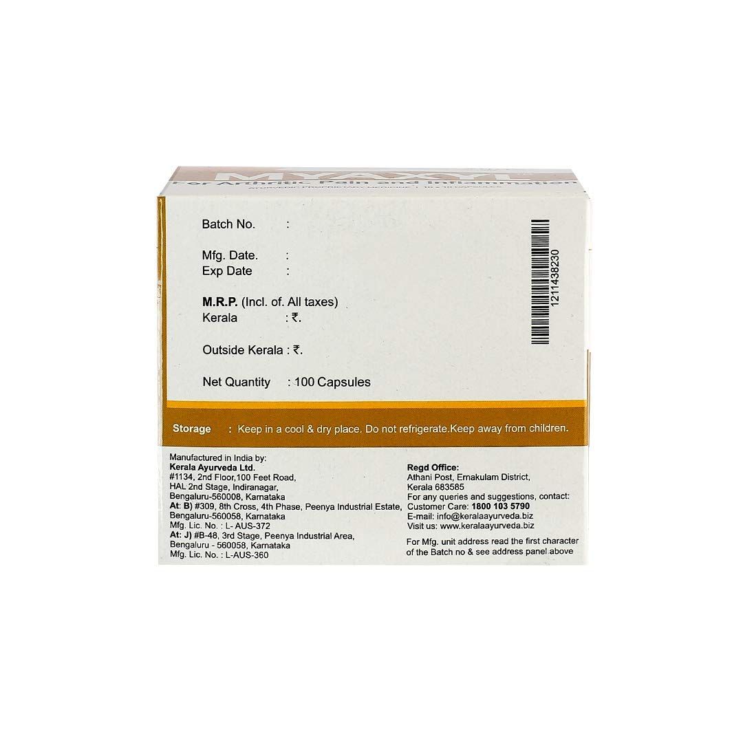 KERALA ayurveda Myaxyl -100 Capsules – view 3